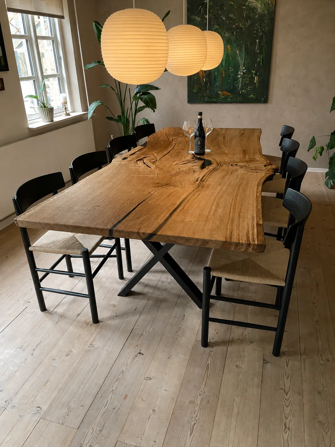 Plankebord med levende kant
